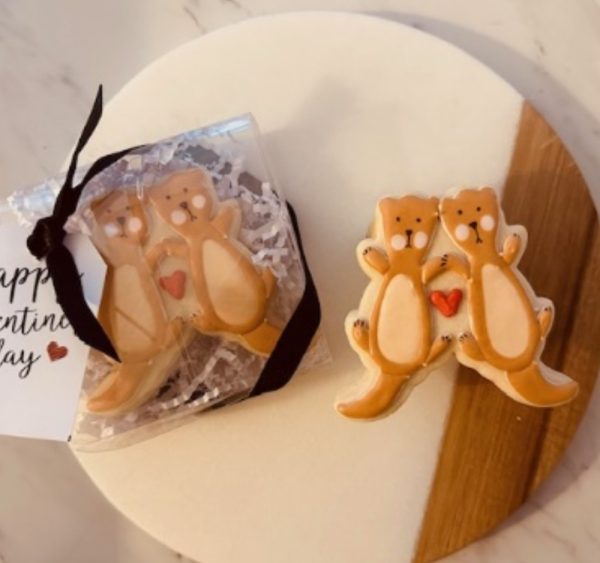 VALENTiNES 1 COOKiE SET - OTTERLY IN LOVE