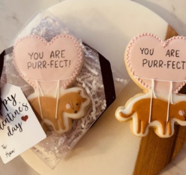 VALENTiNES 1 COOKiE SET - PURR-FECT